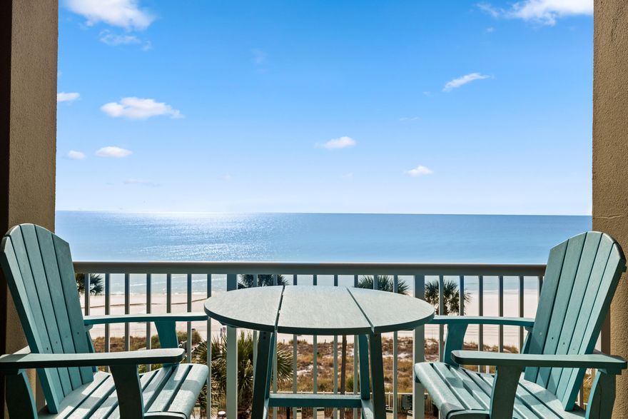 Escape to coastal luxury in this newly updated 5th-floor condo at the highly sought-after Grand Panama Beach Resort--perfectly situated on the same level as the sky bridge for effortless, no-hassle access to the parking garage. Boasting incredible rental income numbers with history - $75K for 2025 and still booking! Rents as 3 Bedroom for Short Term Rentals. From the moment you step inside, you'll feel the fresh, modern vibe of a space that's been fully renovated from top to bottom with all-new showers, countertops, appliances, paint, and stylish coastal-chic furniture.This spacious 2BR/2BA retreat features a cozy bunk room and a queen sleeper sofa, comfortably accommodating up to 8 guests--making it perfect for families, couples traveling together, or a relaxed beach getaway with friends This spacious 2BR/2BA retreat features a cozy bunk room and a queen sleeper sofa, comfortably accommodating up to 8 guestsmaking it perfect for families, couples traveling together, or a relaxed beach getaway with friends. Even better, your furry companions are welcome here, as the unit is pet-friendly! 

Step outside and discover why Grand Panama is known as one of PCB's premier beachfront destinations. Enjoy two sparkling pools (including one heated for year-round enjoyment), two soothing hot tubs, and a dedicated kiddie pool for the little ones. The resort's prime beachside location gives you direct, no-steps access to the sugar-white sand and emerald watersjust grab your beach gear and go.

Whether you're sipping your morning coffee on the balcony, unwinding after a long day in the sun, or exploring all that Panama City Beach has to offer, this condo delivers the perfect blend of comfort, convenience, and coastal charm.
