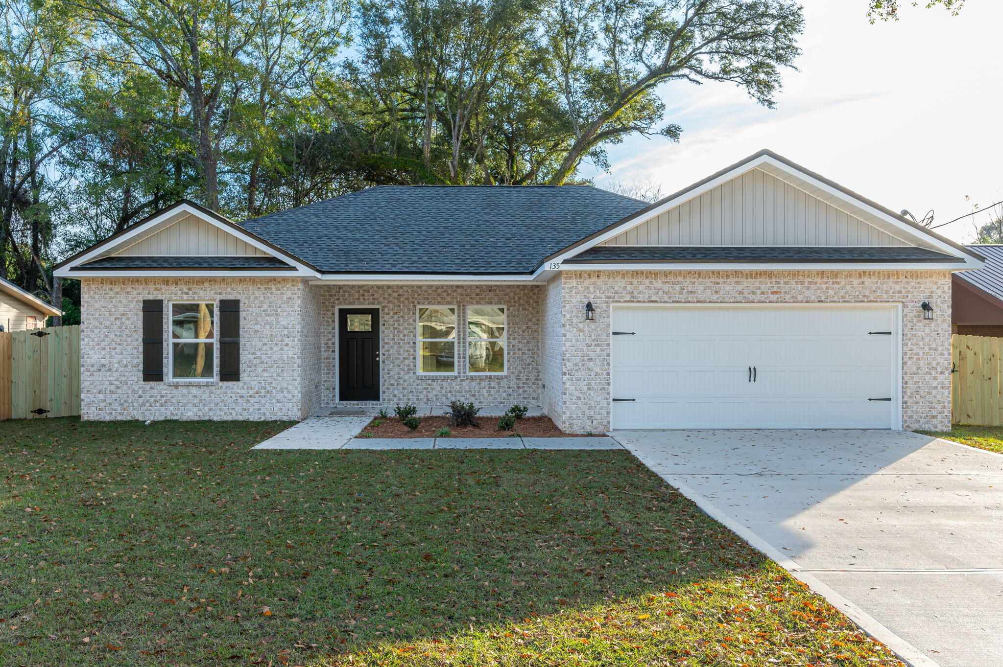 BRAND NEW - ALL BRICK - READY IN NOVEMBER - And sitting on 1/2 acre!  Covered front porch leads you to open family/dining/kitchen area with raised ceilings and recessed lighting.  Kitchen has work island with bar seating, white shaker style cabinets, pantry, stainless steel appliances, quartz or granite countertops.  Split bedroom plan offers carpet in bedrooms and Luxury Vinyl Plank in all other areas.  The owner's bath has large walk-in closet, double vanities and shower.  Plenty of space in laundry room, pull down stairs in garage, landscaped yard.  Seller will contribute up to $10,000 towards buyers closing costs and/or prepaids and/or rate buy down - restrictions apply.