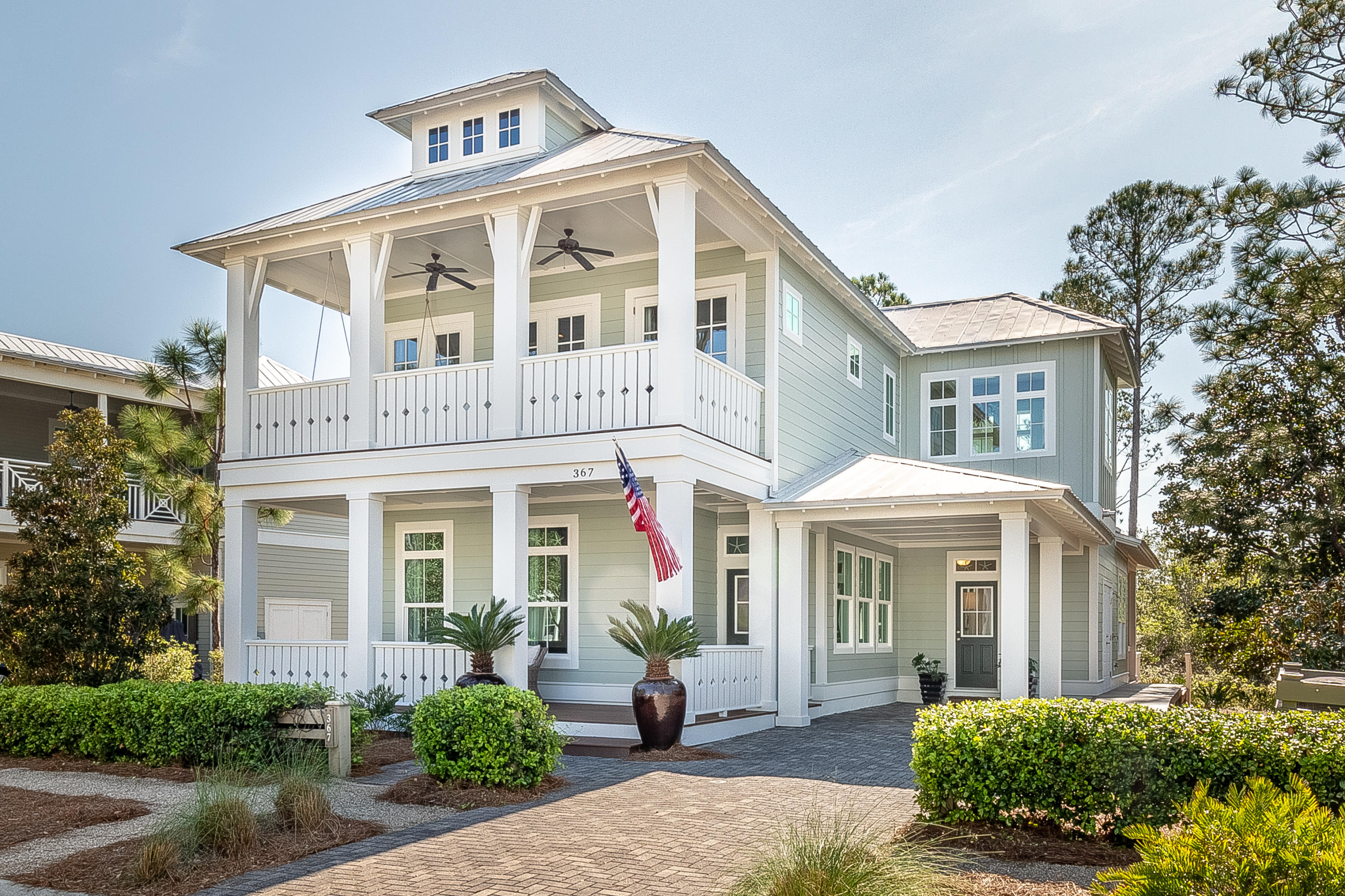 Move right in to an immaculate coastal retreat in the quiet Cedar Woods neighborhood of the WaterColor Resort! This spacious 4BR/4.5BA home features an accommodating design plan with a light-filled open concept living and dining area, a gourmet kitchen with professional grade appliances and a large island, and a separate study. On the second floor, find a serene master suite with a large and luxe master bathroom, two guest rooms with ensuite bathrooms, and a bunk room with four built-in bunks. A second living area is also located on this level providing plenty of room to lounge. Covered, open and screened porches throughout this property make it easy to enjoy outdoor living. A lush preserve is nestled directly behind the home providing a peaceful and private ambiance. Recently painted, the