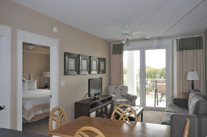 Updated, beautifully furnished and right in the heart of all the fun in The Village of Baytowne Wharf. This top-floor condo overlooks the lush landscaping, pool, and fountains of the park area tucked away inside the courtyard, private and secure. The Baytowne Convention Center is located next door, making this condo a prime rental property for guests attending conferences and events. The condo is rental ready and priced to sell!