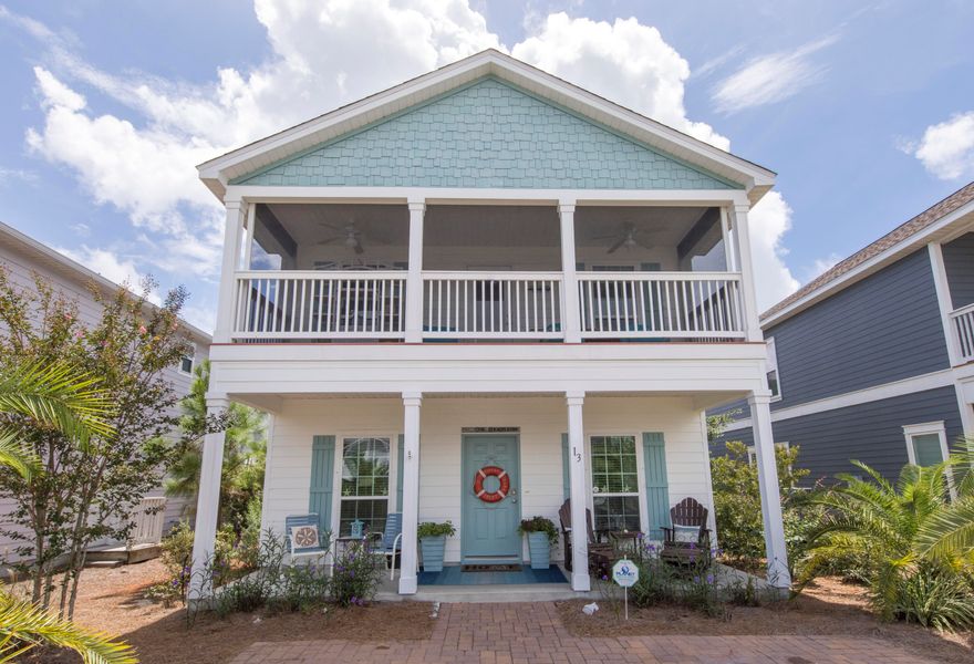 West Shore Place is in the perfect location in Inlet Beach. Walking distance to 30Avenue, the beach, Rosemary Beach, etc. This home features 3 bedrooms with 2 full bathrooms and one half bath. Hardwood throughout the living/dining/kitchen and master bedroom. Kitchen has granite countertops with stainless steel appliances and a gas range. You will not find better outdoor sitting area than the oversized private screened in porch off the master and the massive screened in area off the back of the home. The custom pavers and screen make it the perfect place to entertain or just sit and enjoy the beautiful weather. This home has been a primary residence and immaculately maintained. Call today for a viewing!!