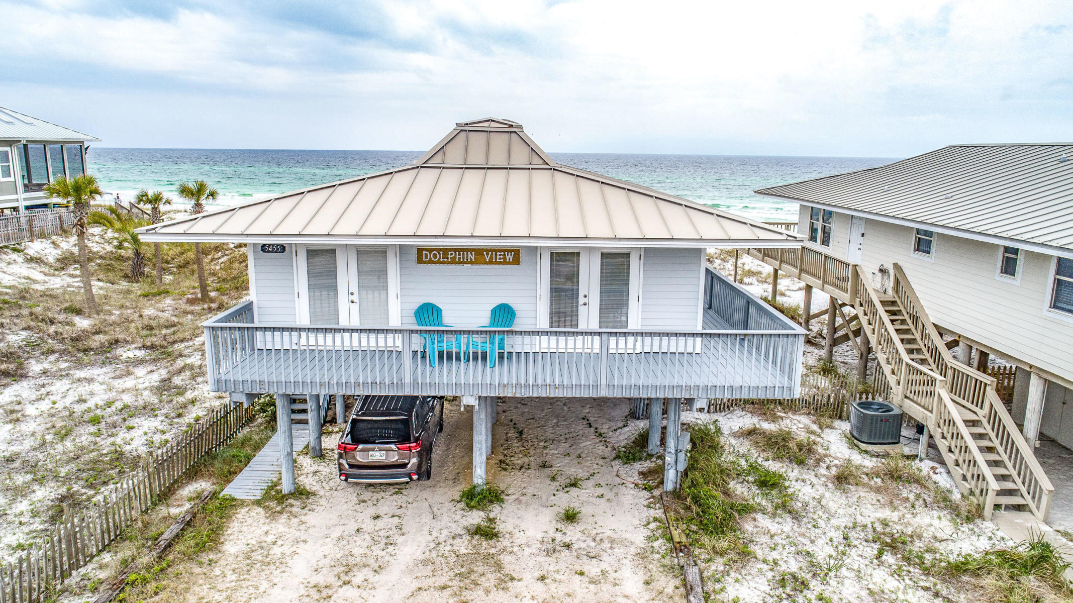 This exquisite beach front cottage is a real charmer and sure to impress. Wonderful views of the Gulf of Mexico can be seen from multiple rooms within the home as well as off the porch that is large enough to accomodate many guests. This 4 bedroom home is located near Dune Allen in West 30A- just a short distance away from all of the exciting restaurants, shops and venues 30A has to offer. The impressive yet simple and elegant features of the home are what makes this property so enchanting. As soon as you walk through the front door you will be in awe of the coziness and beachy feel of this 30A cottage!