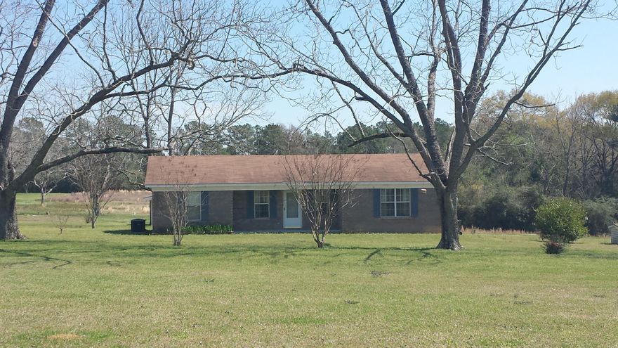 Such a beautiful, well-kept home on 10 gorgeous acres! The first thing you see as you're pulling in the driveway are the huge pecan trees and blooming azaleas. This 2003 home is very simple and has that ''Welcome Home'' feel to it. Located not too far from town yet far enough to think you're up in the country, this home is in excellent condition and is move-in ready. The dining room was originally a bedroom and had a small closet but the owners wanted to put in a formal dining area so they opened up the closet and put in two hand-made glass curios to showcase collectible dishware. You could easily close in that area and make it a closet again, giving you an additional bedroom. The kitchen is a galley-style kitchen and includes a brand new side by side refrigerator with the large doors and
