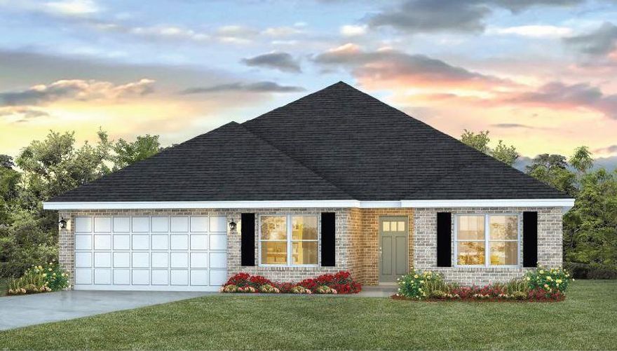 ALL BRICK NEW construction in HERITAGE PLANTATION community which offers underground utilities in a more rural, natural, wooded setting with larger homesites. The VERY popular Sawyer model is gorgeous. A spacious 5 bedroom, 3 bath, fabulous open design, covered patio & 2 car garage. Wood look flooring throughout with PLUSH carpet in the bedrooms. The open kitchen features a large island bar for extra seating,  smooth top range, built in microwave, stainless steel appliances, & lg. corner pantry. Nice breakfast nook & separate dining area. Bedroom #1 is spacious & the beautiful adjoining bath offers a double vanity with a lg shower & walk-in closet.  This new stylish contemporary home includes the Smart Home 'Connect' system with your video/camera doorbell, keyless entry and much more.