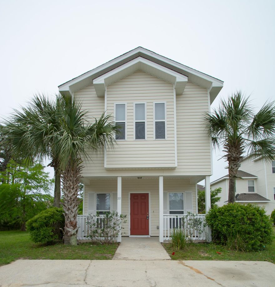 You have to see this charming Florida Cottage in Enchanted Estates ! This gated community even has a community pool and dog walk area along with playground. This home is a perfect starter home or even a great investment property. Low maintenance exterior and updated and freshly painted interior. Also, this 3 bedroom home is conveniently located in the Mack Bayou area and just minutes away from entertainment, shopping, restaurants, Sacred Heart Hospital and the beaches of South Walton.