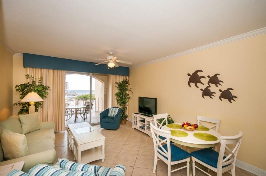 Rarely on the market. San Remo offers the best of 30A with only 32 condos on this 4.8 acre gated property. Deeded beach access with our own boardwalk, huge pool (heated during winter holidays), very large hot tub, well equiped fitness center, large seperate storage area (8'X12'') on the same floor as condo. Great rental history-$42,000 in 2015. See agent notes. This condo has many upgrades-granite counters in both the kitchen and the 2 bathroom, tile floors averywhere except bedrooms, stainless appliances, crown molding, wainscoting. Flat screen TV's in great room and both bedrooms. 2nd br has bunkbeds and is 12x6. New 16 SEER AC system installed in Jan 2016. All new towels and sheets purchased July 2016 will convey. Photos to be added soon.