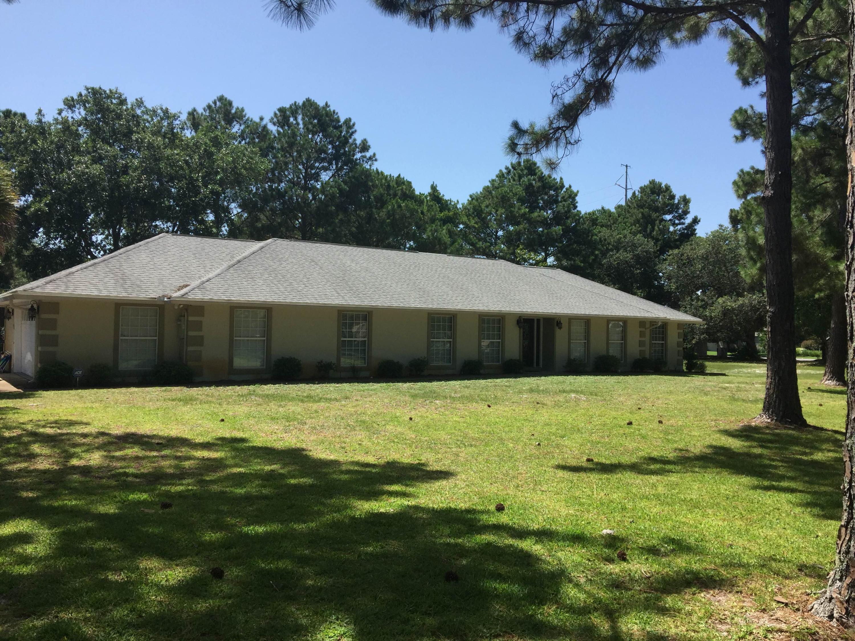 Short Sale. ''AS IS'' This is a one story home on a very large lot which backs up to a beautiful lake. Nestled in a quite neighborhood. It is a perfect place to escape from the hustle and bustle of everyday life. It has a great front and back yard. It is a well maintained Sandestin Estates home.