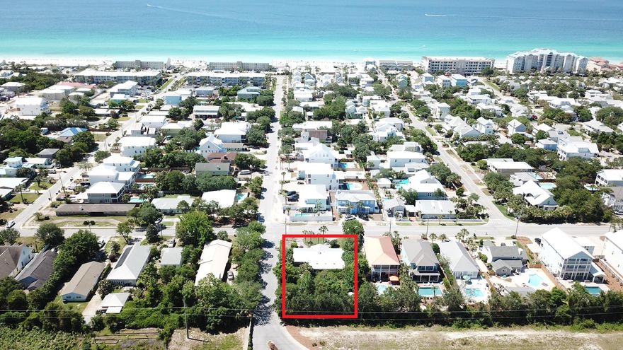 Amazing investment opportunity to own a double lot in desirable Crystal Beach. Each lot is 50 x 154 and offers a total of 0.35 Acres, which is hard to come by in Crystal Beach, a prime non-HOA community in Destin along Scenic 98. This is an ideal location with many public beach accesses and the stunning Gulf of Mexico in close vicinity. This corner lot offers privacy and currently has a one level 1,701 sq. ft brick & vinyl home with 3-bedrooms and 1.5 baths. Update and add to this to keep the original charm or have an opportunity to build two brand new homes if you desire. A main home and carriage home with a pool would be a great option too and perfect for rentals or primary residence. Either way the utilities are in place and this is a fantastic & rare opportunity by the beach!