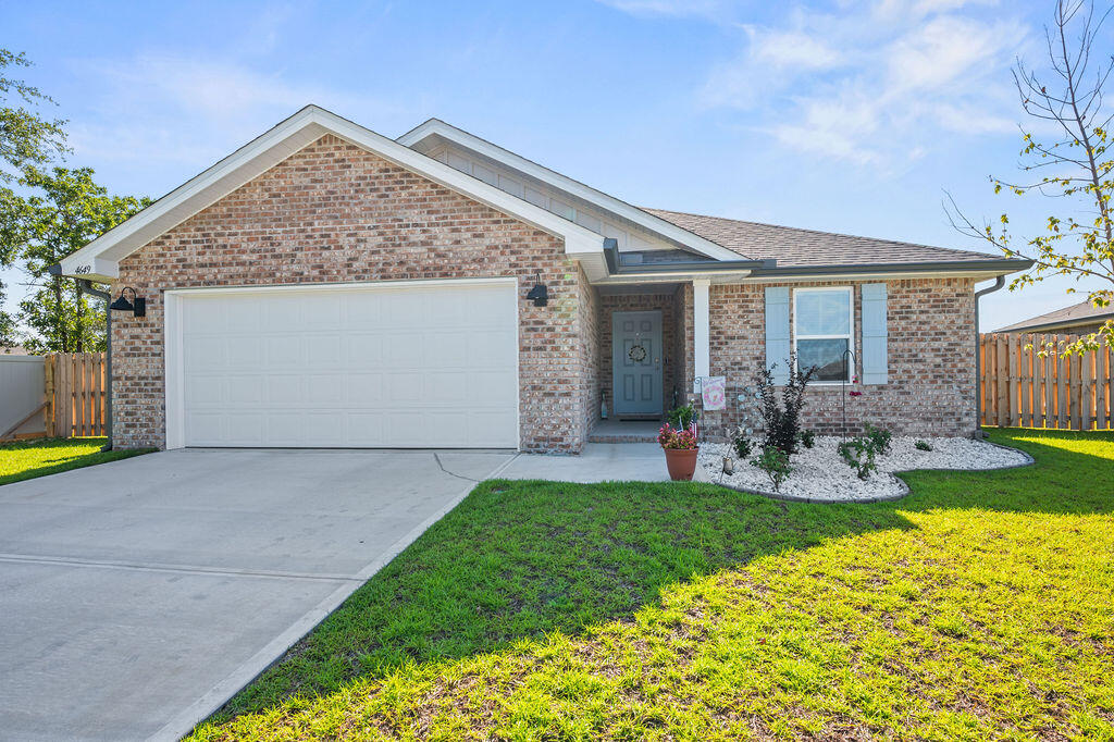Better Than New! Upgraded 2024 DR Horton Lismore Plan in Patriots Ridge- Why wait to build when this move-in-ready, better-than-new 2024 DR Horton Lismore floor plan is available now? Tucked away on a desirable cul-de-sac lot, this beautifully maintained 3 bedroom, 2 bathroom home is packed with thoughtful upgrades and comes with $5,000 in seller-paid closing costs and the seller will pay for the owner's title policy! Skip the wait and avoid the time, effort, and added expense of tackling upgrades after closing, this home already has them done for you. Enjoy whole-home gutters and downspouts, a privacy-fenced backyard, painted garage walls with metal shelving units, and attic stairs with flooring for extra storage. The front yard features crisp white rock landscaping that adds to curb appeal. Inside, you'll appreciate the ceiling fans in both the living room and primary bedroom, 2" faux wood blinds on every window, and a large entertainment center that stays. The kitchen offers upgraded cabinet pulls and added pantry shelving for extra convenience. The primary suite features a spacious bedroom, a white barn door on the walk-in closet, additional shelving and storage cabinet inside the closet, a rainfall shower head with handheld combo, and a medicine cabinet in the bathroom. Practical touches continue with two storage cabinets in the laundry room, a 2024 Whirlpool washer and dryer, a storage cabinet in the guest bathroom, and washable HVAC filters for easy maintenance. Why wait on new construction when you can have move-in-ready comfort, upgrades already in place, and extra savings at closing? Schedule your showing today! All information is believed to be accurate but buyer should verify anything deemed important.