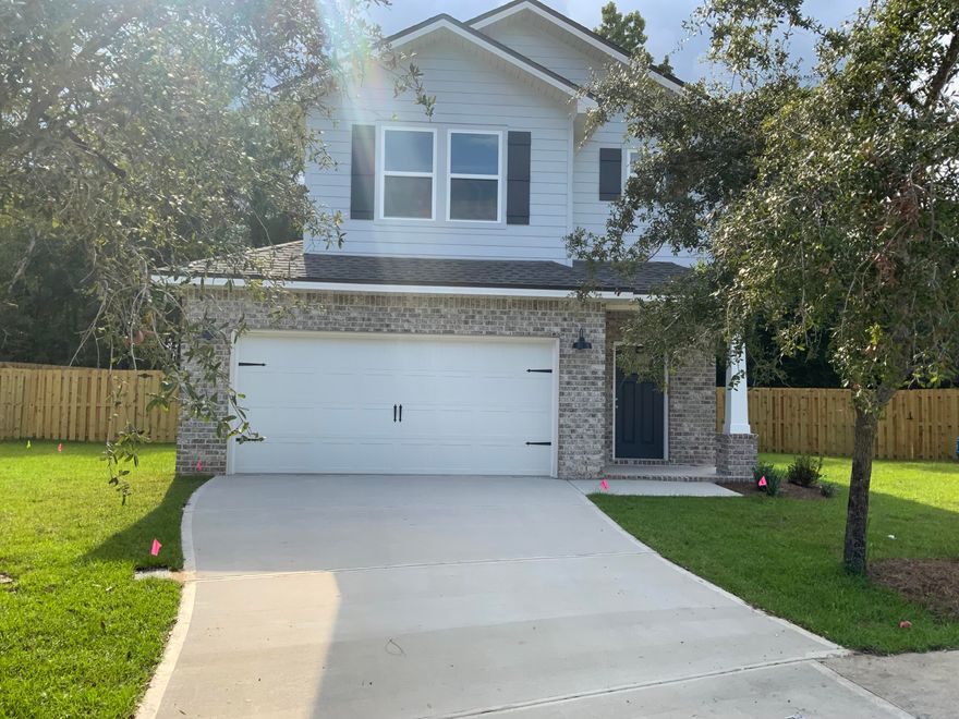 BEAUTIFUL, BRAND NEW, BRICK W/HARDI ACCENTS and ready by early October!!  Conveniently located in Freeport this new 2-story offers open family/dining/kitchen area with bar seating.  Kitchen features include white shaker style cabinetry, quartz or granite countertops, large pantry, stainless steel appliances, recessed lighting, Luxury Vinyl Plank in all common areas, carpet in bedrooms.  Foyer area plus 1/2 bath, mud room and laundry room all down stairs.  Upstairs you have three good size bedrooms and 2 full baths. Owners suite has double vanities, shower only and linen storage, along with walk-in closet.  Fully sodded and irrigation in place to maintain landscaping, along with privacy fence!  Builder contribution with preferred lenders, call for more details!!!