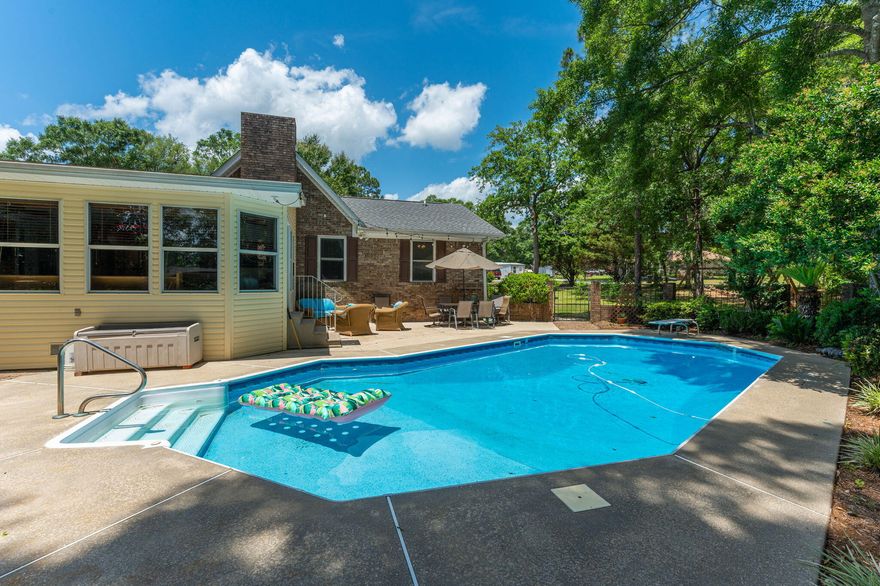 *New Roof *New Water Heater *New HVAC* *One Owner * Reasonable homeowners' insurance.This home has it all, style, charm, a salt-water POOL, work shed with electrical, an additional living space with a pool table that conveys & all on over an ACRE of sprinkler irrigated property!!  The Bedrooms are huge with good closet space; this home also has tons of storage.It's been well maintained & encompasses cathedral ceilings with gorgeous wood beams, a wood burning fireplace & more. It's on a cul-de-sac of beautiful homes, surrounded by mature trees, it's a must see, schedule your walk through today!   Sellers are offering a flooring allowance for the carpet in the guest bedrooms if that is a preference of the buyers and a home warranty! They've thought of everything. This lovely home is less than 5 miles from the high school/ middle school and elementary school. It's less than 4 miles away from tons of shopping. Perfect for those military moves as it's also less than 20 miles from Dukefield and less than 31 miles from Eglin AFB!! Perfect!!
