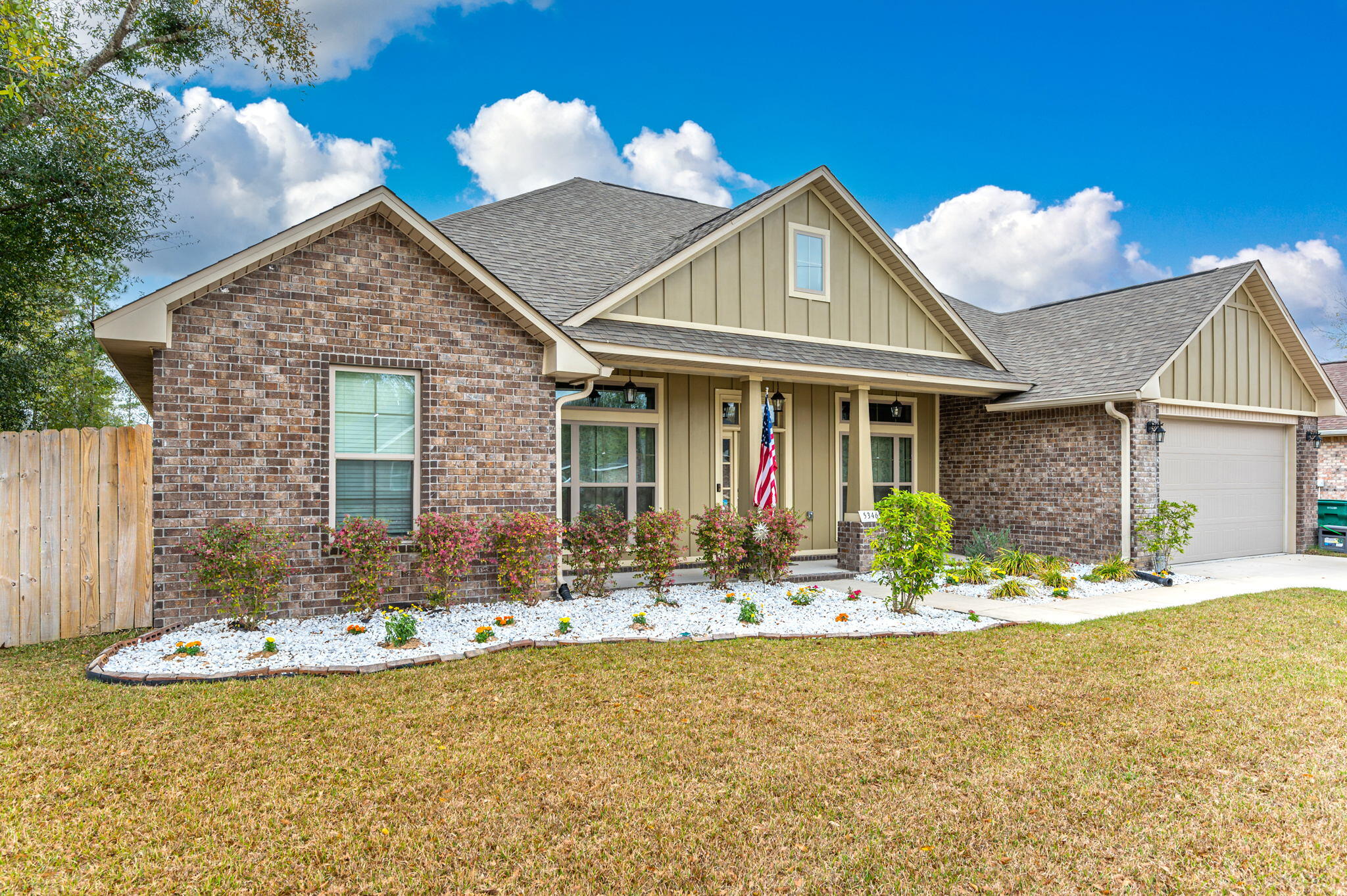 This is a showstopper you are going to want to see!  This 4/3 home offers a split floor plan with 3 bedrooms on one side and the spacious master suite on the other. Entering into this home, you are greeted by office space on the left and a dining area on the right. Pass through the foyer and enter the oversized living room with electronic fireplace for ambiance. The kitchen offers granite countertops, stainless steel appliances, an island with seating, and ample cabinet space. Just past the kitchen is the generously sized Florida Room with endless possibilities! The Master Bath has a custom 7' tiled shower with a half-glass wall. Head out back and relax on the covered porch overlooking the fully fenced backyard. Schedule your showing today! Buyer to verify all facts deemed important