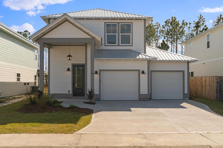 AVAIL: 9/26. *NEGOTIABLE* 6 mo. & 1 day - 12 mo. lease term, POOL home w/ POOL SERVICE INCLUDED. SEC DEP = 1 months rent & can be broken up in 2 monthly installments if qualified. PETS ALLOWED UPON OWNERS APPROVAL & W/ A PET FEE. This newer 2 story home boasts 4 spacious bedrooms, all conveniently located upstairs, & 2.5 bathrooms, including a 1/2 bath downstairs for guests. The master suite is a true retreat w/ 2 walk-in closets & a luxurious bathroom featuring double vanity sinks & a rain head shower. The heart of the home, the kitchen, is a chef's dream w/ quartz countertops, a white apron front farm sink, grey wood cabinets w/ brushed gold pulls, a center island & all stainless steel appliances, including a gas range. The kitchen also features a pantry & a side-by-side fridge w/ ice & water in the door. The home is furnished w/ ceramic tile & LVP flooring throughout, & the 9-foot ceilings add to the spacious feel. The property also includes an oversized 2 car garage w/ an auto opener & loads of storage, a privacy fenced backyard w/ an in-ground pool, a covered front entrance & a covered back patio. The home is equipped w/ a tankless water heater, a sprinkler system & lawn pump, & an inside utility room w/ a storage closet. The exterior features a metal roof & hardiboard siding, adding to the home's durability & curb appeal. 1 mile to the BEACH & a short distance to Butler Elementary! This place is a perfect blend of style, comfort & convenience; welcome home!