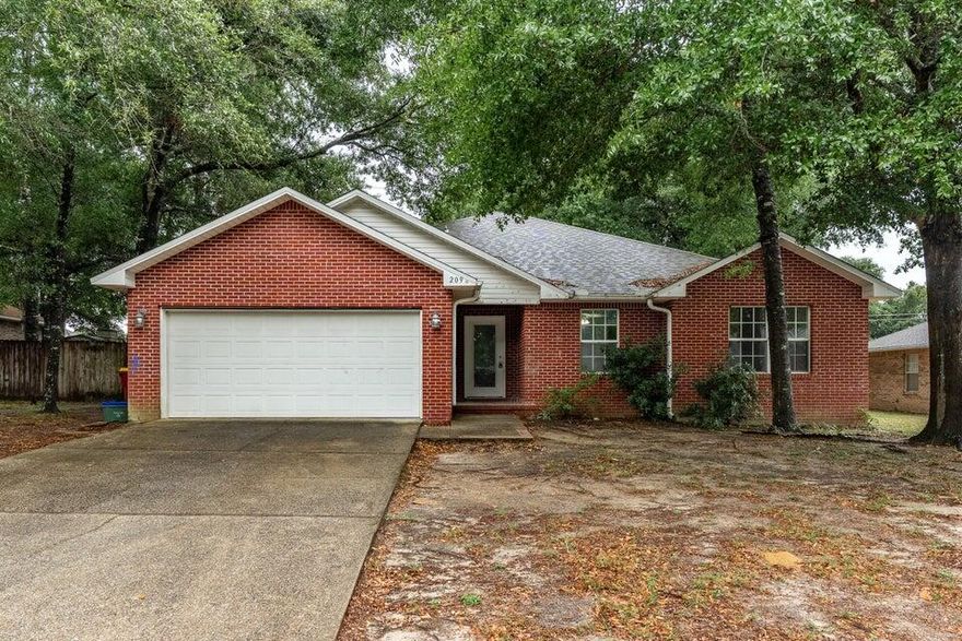 Great opportunity to purchase all brick 4 bedroom 2 bath home with over 2,000 sq. ft. featuring split bedroom plan with large master bath to include tub and shower with his and her walk in closets. Kitchen open to large family room with fireplace, granite counter tops, pantry, breakfast area and separate dining area. Larger laundry room, 2 car garage. Backyard fenced with storage building. Roof replaced 2022, New Stove 2020, A/C Air Handler replaced 2021. Easy access to main highways! Don't delay, see today before it is under contract!!!