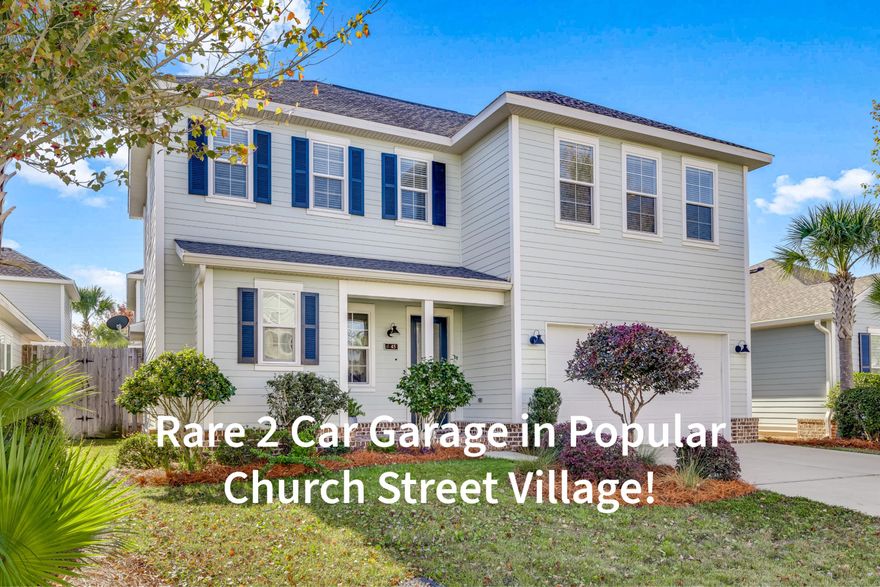 Available for immediate occupancy with flexible showings--little to no notice required! Enjoy a vibrant lifestyle with a pool, gym, clubhouse, dog parks, and more. 45 Hatton Court is a welcoming 4BR, 3.5BA home on a quiet cul-de-sac in Church Street Village, offering strong value. Built in 2016 by Huff Homes--renowned for quality construction--it features a rare TWO-CAR garage and low-maintenance living with landscaping included in the HOA.Upgrades include a whole-house water filtration system, garage utility sink, under-stair storage, extended brick patio with 8-ft privacy fence, custom built-in office, and wood shelving in most closets. Located in Zone X--no lender-required flood insurance. A new traffic light at Hwy 98 & Church Street is underway, improving beach access. Upstairs, two guest rooms share a Jack-and-Jill bath, and the 14'x15' primary suite offers dual closets. Newer flooring on the main level and upstairs hall/office (which can be used as a bedroom), custom window treatments, and wood shelving in closets and pantry elevate this home beyond standard new builds.

The 2-car garage includes a utility sink and paddleboard racks. Additional upgrades include a whole-house water filtration system, recently serviced HVACs, fresh interior/garage paint, and a resurfaced porch/pillars.

Prime location! Minutes to Publix, Ace Hardware, dining, and Ed Walline Beach access. Ideal for full-time or second-home living! Call today to schedule a showing.

All information deemed correct but not guaranteed. Buyer or buyer's agent to verify any details important to them.