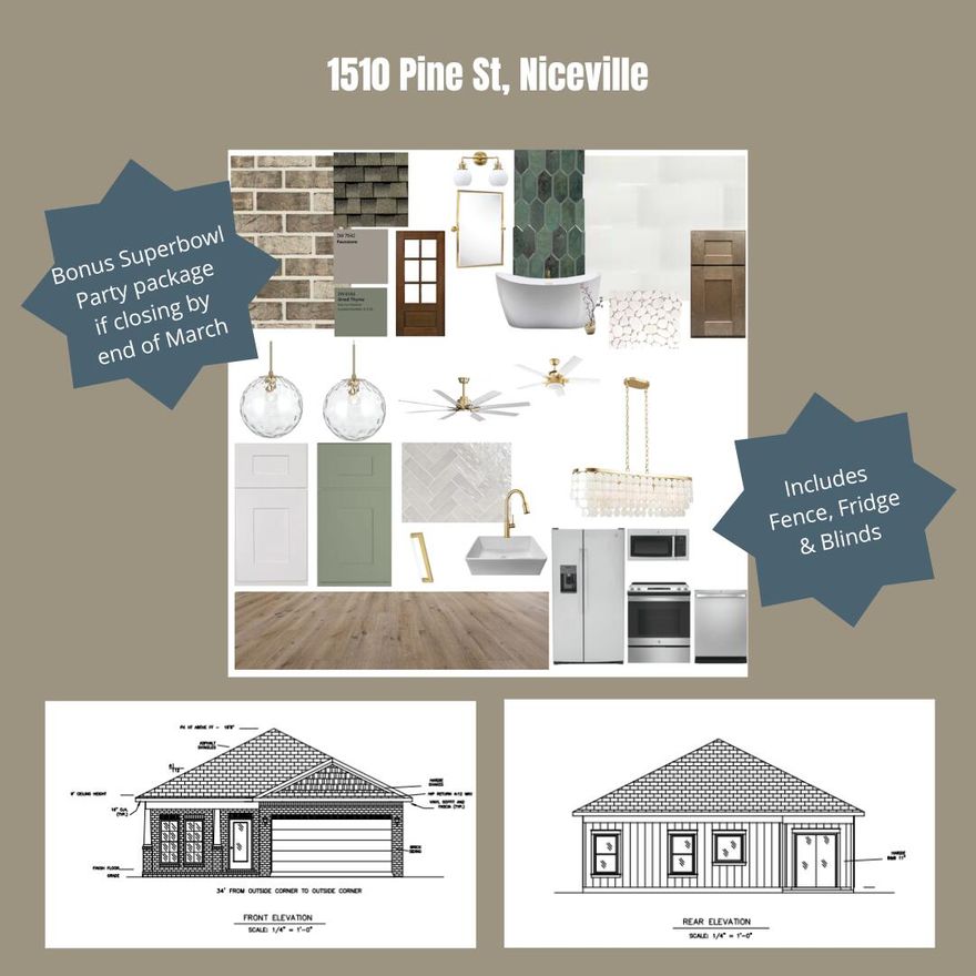Welcome to this thoughtfully designed new construction home built by a highly respected local builder with decades of experience. With a spacious open layout & well-planned living areas, this home is ideal for both everyday living and entertaining, offering comfort, style, and functionality in one beautiful package.The kitchen serves as the centerpiece of the home, featuring quartz countertops, a farmhouse sink, soft-close cabinetry, a stylish tile backsplash, and stainless steel appliances. A large U-shaped layout with pantry provides excellent prep space and storage, making it easy to host gatherings or manage busy family life. Luxury vinyl plank flooring runs throughout the main living areas, creating a cohesive, modern look that is also durable and low maintenance. The primary suite offers a relaxing retreat with ample closet space, and a well-appointed ensuite bath. Three additional bedrooms provide flexibility for family, guests, or a home office, while the convenient half bath is perfect for visitors. With two and a half bathrooms, the layout balances privacy and practicality for daily routines.
Outside, the brick and Hardie board exterior delivers classic curb appeal and long-lasting durability. The home includes a fully fenced backyard with sprinklers, ideal for pets, play, or outdoor entertaining, along with professional landscaping and a two-car garage. Unlike many new construction homes, this property already includes key upgrades such as a refrigerator, window blinds, and privacy fencing, allowing for a truly move-in-ready experience once construction is complete.
Located in a welcoming community atmosphere, this home offers quality construction, valuable included features, and peace of mind with a one-year builder warranty. With projected completion in late March, this is a great opportunity to secure a brand-new home without the extended wait.