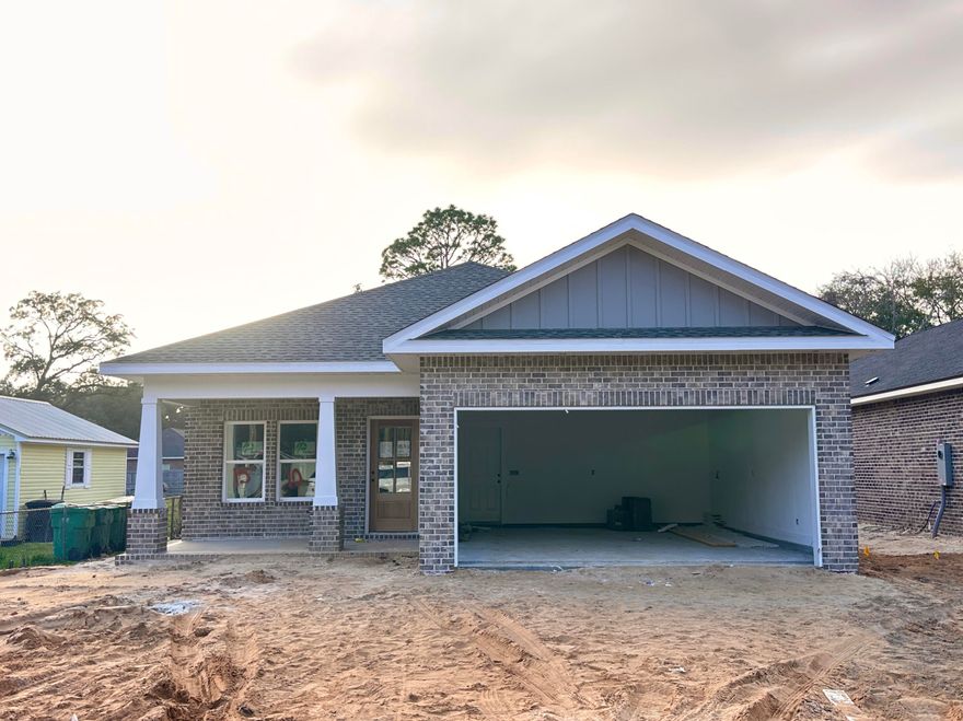 READY BY THE END OF MARCH!!! Welcome to this thoughtfully designed new construction home built by a highly respected local builder. With a spacious open layout & well-planned living areas, this home is ideal for both everyday living and entertaining, offering comfort, style, and functionality in one beautiful package.The kitchen serves as the centerpiece of the home, featuring quartz countertops, a farmhouse sink, soft-close cabinetry, a stylish tile backsplash, and stainless steel appliances. A large U-shaped layout with pantry provides excellent prep space and storage, making it easy to host gatherings or manage busy family life. Luxury vinyl plank flooring runs throughout the main living areas, creating a cohesive, modern look that is also durable and low maintenance. The primary suite offers a relaxing retreat with ample closet space, and a well-appointed ensuite bath. Three additional bedrooms provide flexibility for family, guests, or a home office, while the convenient half bath is perfect for visitors. With two and a half bathrooms, the layout balances privacy and practicality for daily routines.
Outside, the brick and Hardie board exterior delivers classic curb appeal and long-lasting durability. The home includes a fully fenced backyard with sprinklers, ideal for pets, play, or outdoor entertaining, along with professional landscaping and a two-car garage. Unlike many new construction homes, this property already includes key upgrades such as a refrigerator, window blinds, and privacy fencing, allowing for a truly move-in-ready experience once construction is complete.
Located in a welcoming community atmosphere, this home offers quality construction, valuable included features, and peace of mind with a one-year builder warranty. With projected completion in late March, this is a great opportunity to secure a brand-new home without the extended wait.