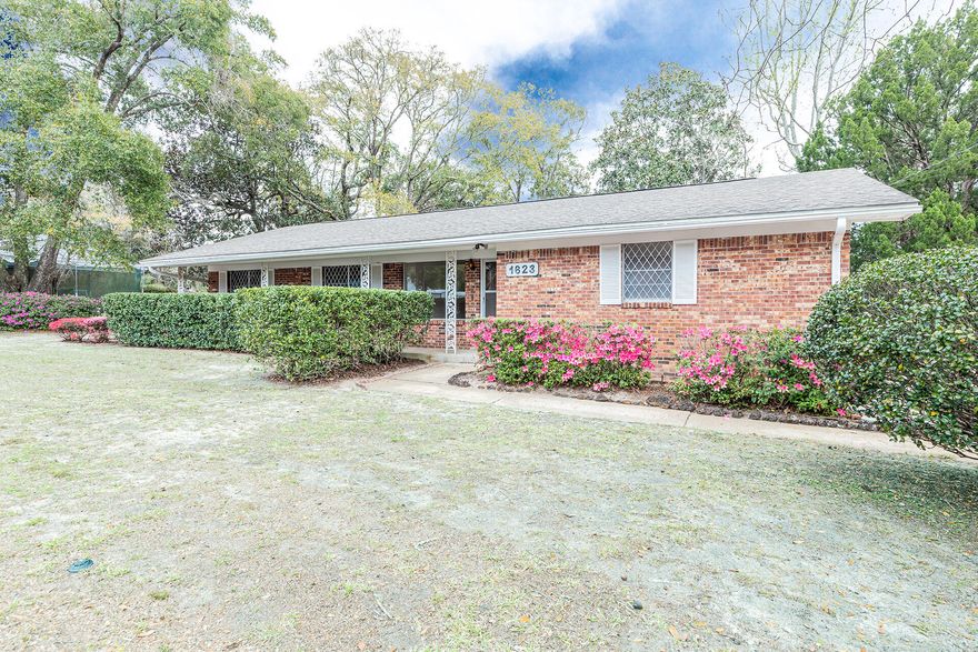 FOUR BEDROOM AND ALL BRICK HOUSE! This all original and vintage ranch is looking for new owners with imagination and the desire to have her reinvented. Great bones but needs a fresh and updated touch; then she will once again come alive! The front yard has the cutest stone wishing well and   beautiful blooming azaleas accenting the curb appeal. The ironwork on the front porch gives the house a unique image, and privacy for the morning cup of coffee. Upon entering you're greeted by a roomy living area with a grand picture window.   CLICK, READ MOR