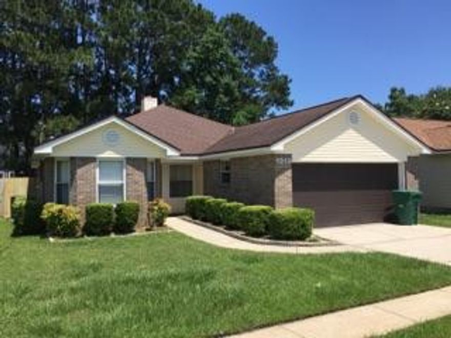 A lovely brick home in north Fort Walton Beach, close to schools and in between Eglin and Hurlburt Field Air Force Bases. Within 5 minutes of shopping and 15 minutes to the beach. Split floor plan, fenced back yard, fireplace, 2 car garage, 3 bedrooms and an office, stainless steel appliances. New AC and garage door first part of 2016. Master bath has whirlpool tub, double vanity and walk in master closet. Some vinyl in front gable areas. Buyer to verify all data and dimensions.