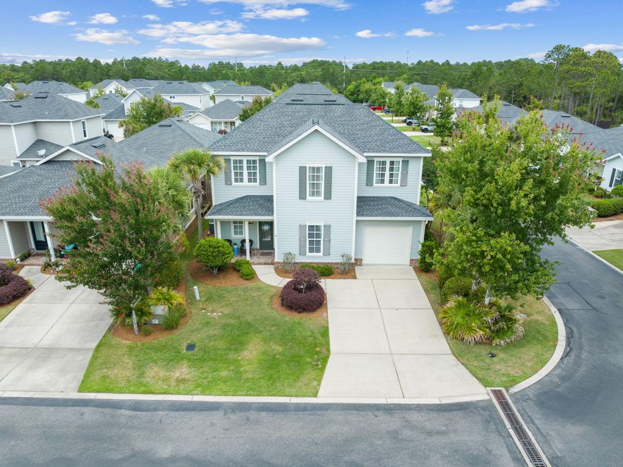 A home in Church Street Village is coveted for its prime location in Walton County, just minutes to Scenic Highway 30A, schools, medical facilities, shopping, dining and beach access points. This four-bed, three-and-a-half-bath home is also envied for its single-owner status; the original buyers have been in the home since it was constructed in 2016 and it has been well-maintained ever since. Spread over 2,345 square feet, the ''Eden'' floor plan boasts a foyer entry, an oversized second-floor bonus room and a one-car garage. The first floor hosts a utility room, laundry room, half bath and owner's suite. The natural-light-filled great room has a cased opening that leads to a dedicated dining room and kitchen with quartz countertops, all-wood, soft-close cabinets, breakfast bar, stainless appliances and a large pantry for storage. Hardwood floors run throughout the home with carpeting in all the bedrooms. The owner's suite has an en suite bath with a tiled bath, walk-in shower, dual vanities and a walk-in closet. On the second floor, the bonus room is an ideal arrangement for a den, theater room, office or teen hangout, centered between three bedrooms (one with a private bath) and a shared dual-vanity bath. Church Street Village has numerous community amenities including a pool, playground, dog park, fitness center and clubhouse. This neighborhood is located a half-mile west of County Road 393 North, with HOA fees that include all lawn and landscape maintenance, exterior pest control, facilities, management and common area upkeep.