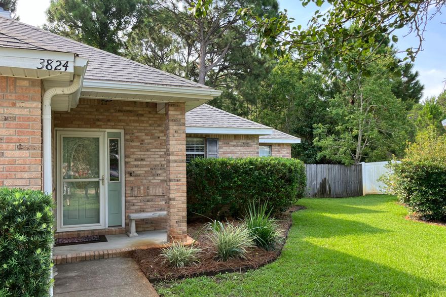 Move-in ready with fresh updates and low maintenance landscaping. If you are looking for a quiet space in Destin away from the hustle and bustle of HWY 98, this beautiful home is ready for you! It features an updated kitchen with quartz counters, stainless appliances, farmhouse sink, breakfast bar, and lighted pantry. Off the kitchen is a large dining room with endless possibilities for entertaining! The generous living area has vaulted ceilings, a wood burning fireplace and a convenient media alcove. The primary bedroom features a raised ceiling, two closets  and a generous sized en-suite bath with an extra-wide tub. The second and third bedrooms and the main bathroom are on the opposite side of the home allowing for privacy and function. The bright and relaxing sun room has its own AC and is the perfect place to enjoy the sunrise and your morning coffee, or use it as your private office, work out room, or kids play area!  Step outside onto the refreshed brick patio to enjoy your fully fenced, private backyard where no one can build behind you! Remodel 2017 with additional updates in 2023. 

