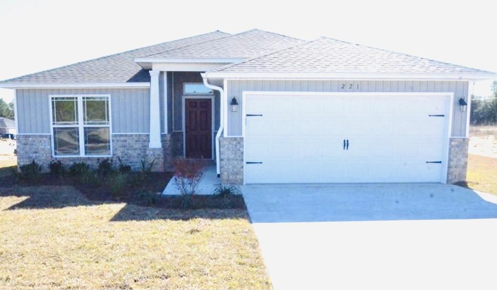 Adorable & Affordable! Welcome to your new Craftsman style home on The Emerald Coast. Only 3 years old and well maintained! This home features a fully fenced yard with a fire pit and covered back patio. Alarm system, Nest thermostat upgrade and full appliances to convey. Elevated lot, double garage and plenty of curb appeal