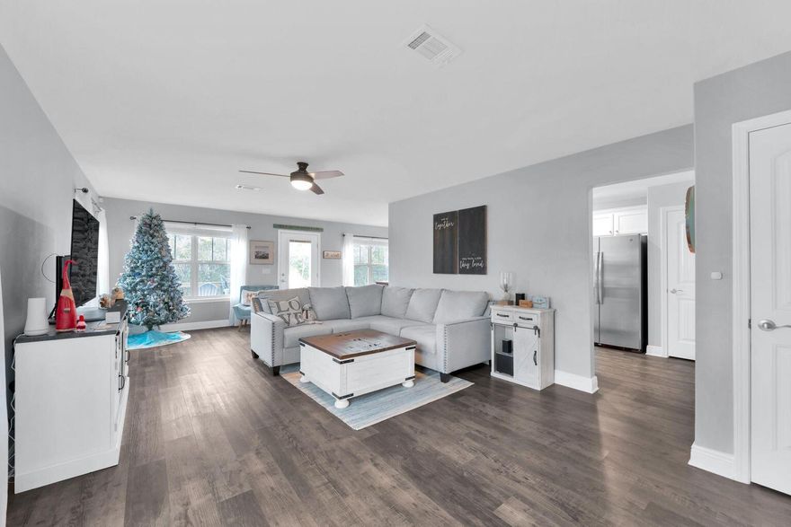 Buyers Relocation cancelled and this beauty is back on the market.  This home shows like a model home and is just a few years old located in Natures Way. When you walk inside you will notice the high end laminate floors throughout the first floor. In the kitchen there are Granite counter tops, a kitchen backsplash and Stainless Steel appliances. The dining area is right off the kitchen and the family room is spacious with lots of windows overlooking the backyard. The upstairs has the Master Suite and three additional bedrooms, the main bath and laundry. The Master Bedroom has trey ceilings and the master bathroom comes with a garden tub, a walk in closet and double sinks. The backyard has a nice size patio for entertaining and there is a wooded area out back for