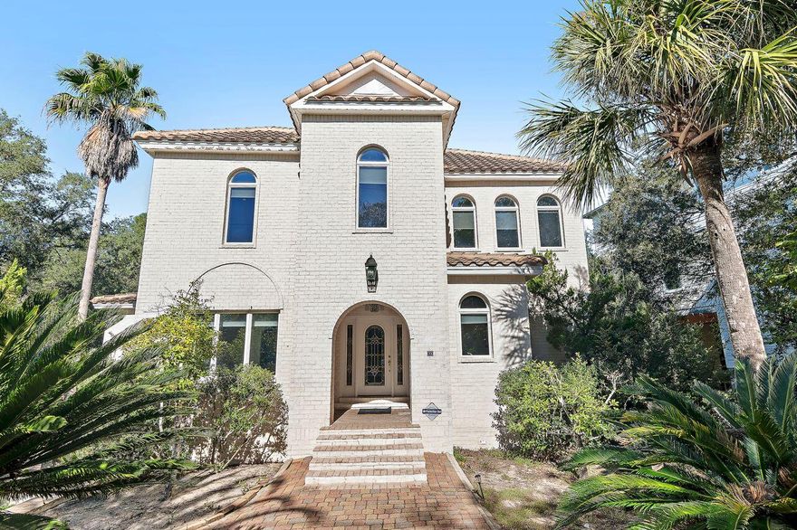 Located in one of the best neighborhoods on 30a - Beach Highlands. Large lots, an easy walk to the beach, and Topsail Hill State Preserve (3-4 miles of natural Florida Beach). This ICF home sits on two lots (.45 acre) and backs up to a private tributary stream that feeds Stallworth Lake. Plenty of room to add a carriage house and a pool. Current lake and gulf views could be improved by trimming trees. Rear of home faces west for incredible sunsets and privacy.Aggressively priced and an excellent opportunity.