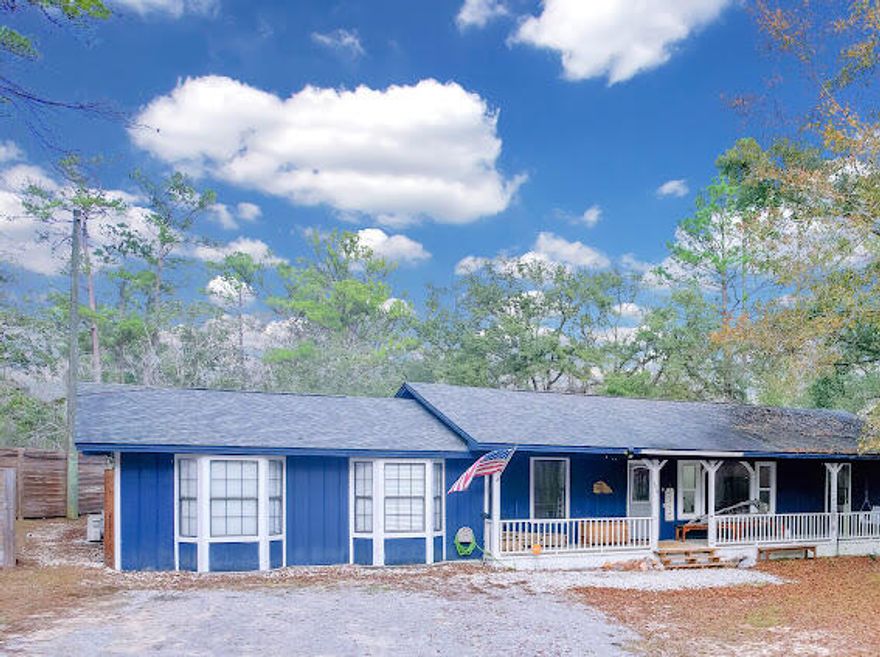 BACK ON MARKET AT NO FAULT OF SELLERS!Updated WATERFRONT oasis on over an acre of land!! River access leads you through miles of undeveloped natural areas with plenty of fish and wild life. Park your boat in the back yard and head out to the bay or nearby waterfront restaurants! Open concept home with brand new flooring and fresh paint through living areas and kitchen. White cabinets, granite countertops, and stainless steel appliances in the kitchen, along with beautiful white subway tile backsplash. HUGE master bedroom, and walk in closet.Relax in your screened in Florida room with BREATHTAKING country views and take in the tranquility of your WATERFRONT paradise!!!!Garage converted to a master suite- this home would make an EXCELLENT AirB&B!