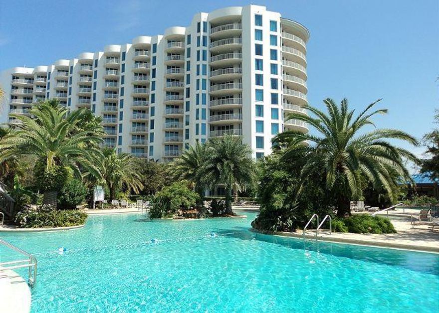 Awesome 1st floor 2 bedroom jr. condo at The Palms of Destin Resort. This condo looks over a great green space and is very private. Must see- updated and clean. The pool at The Palms is one of the nicest - biggest resort style pools in Destin. The Palms is centrally located and a very good rental investment.