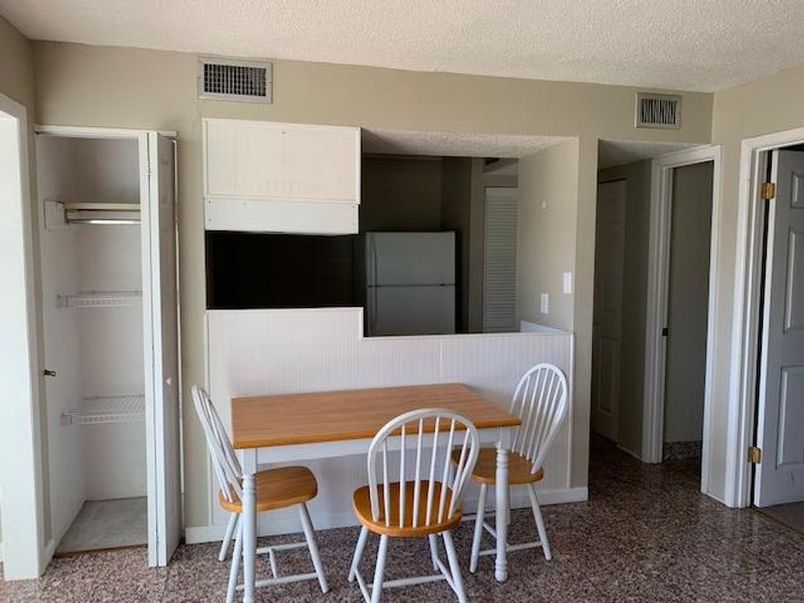 Cute 1 bedroom, 1 bath. First floor easy access. Granite flooring in the living area. large laundry room with washer & dryer. Partial porch enclosed, giving more interior living space. Partially furnished. Centrally located in the Heart of Destin . Close to Beaches, Restaurants, Shopping, and Entertainment. Amenities include: 3 pools, tennis, outdoor grills, community room, buyer to verify all dimensions.