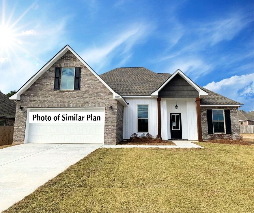 Awesome builder rate plus FREE refrigerator. Restrictions apply.The ROSES V H in Young Oaks community offers a 3BR, 2BA, open design with a flex space and computer desk/niche. Upgrades added (list attached). Features: double vanity, garden tub, separate shower, and 2 walk-in closets in master bath, tray ceiling in master bed, kitchen island, walk-in pantry, covered porches, recessed lighting, crown molding, ceiling fan in living and master, framed mirrors, smoke/carbon monoxide detectors, landscaping, architectural 30-year shingles, flood lights, and more!Energy Efficient Features: water heater, electric appliance package, vinyl low E MI windows, and more! Energy Star Partner.
