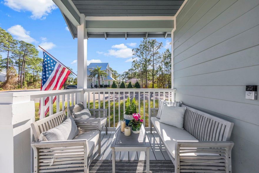 Welcome to this charming home, a true coastal retreat that embodies the essence of relaxation & tranquility. Located just a short 1.5mile bike ride to the beach & down the street from the bay, nestled on a corner lot in an adorable low-density neighborhood, this home's idyllic location highlights the convenience & charm of being surrounded by both natural beauty & vibrant amenities.

This coastal inspired craftsman-style home has a welcoming entry with a custom porch swing. Enjoy your coffee on the swing as the sun rises, this home faces east, which not only exemplifies good Feng Shui, but also invites abundant natural light that floods the open-concept living space, -creating a warm and inviting ambiance. Cathedral ceilings in the main living room heightens the floorplan and allows for seamless entertaining and an effortless flow between living spaces.

The home boasts an integration of hardwood flooring that graces every room, -exuding timeless elegance and adding a touch of sophistication to the interior. Meanwhile, the bathroom showcases  tile, creating a visually alluring and durable space that combines both style and functionality.

Custom kitchen cabinets and the expanded and redesigned pantry, offer plenty of storage. The kitchen is equipped with newer stainless steel appliances with energy efficient gas stove/oven.

For more storage, there is a custom built 10x12 shed that is wired for lighting and electricity on the property.

Coastal design elements throughout the home evoke a sense of seaside bliss, with soft hues, natural textures, and carefully curated decor. The custom porch swing, outdoor furnishings, along with some interior furnishings, will convey with the sale of the home, making it an easy transition to a beachside getaway.
This home is not only a stunning retreat but also a fantastic investment opportunity. With the neighborhood being short rental capable, a short 1.5 mile bike ride or golf cart ride to the beach or .9 miles to Legion Park (which has a boat public boat ramp) you can easily transform it into a vacation rental, offering a profitable income source. You and your guests will be captivated by the coastal charm and the proximity to the pristine sandy beaches and vicinity to local restaurants, shops and events.

Whether you're seeking a permanent residence or a vacation getaway, this home and its prime location, offers the best of both worlds. Embrace the coastal lifestyle, where days are spent lounging on the beach, exploring our neighboring charming coastal towns, and indulging in fresh seafood delicacies.

Don't miss the chance to own this adorable home, where every day feels like a vacation. Contact us today to schedule a private viewing and experience the allure of coastal living firsthand.