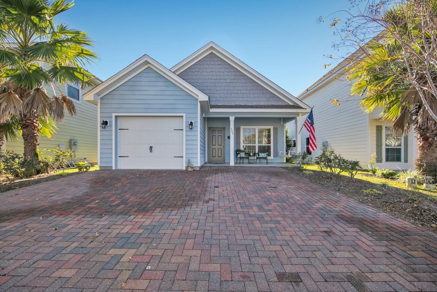 Light and bright beach cottage in the far west end of PCB. This 3 bed/ 2 bath single story home also features a separate office, an open concept kitchen and living area, screened-in porch, and fenced in back yard. Light and beachy solid and tile throughout /no carpet! Just minutes to 30A, Pier Park, and close public beach accesses, Turtle Cove is conveniently located community with ample amenities (pool, clubhouse, tennis court, and lake access.)