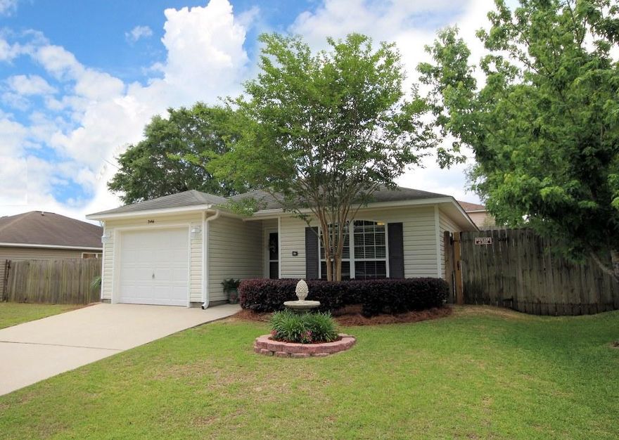 ADORABLE home SOUTH of I-10 in Crestview with a 1-car garage that is TURN-KEY ready for its new owner! This impeccably maintained home has been updated with new lighting, beautiful laminate flooring in the living areas and bedrooms and tile in the kitchen and bathrooms. The VERY low maintenance private yard requires no mowing in the back because the seller has put in a lovely back deck for outdoor living. The open floorplan is light and bright and the bedrooms are pretty roomy. The master suite features a bath with a dual sink vanity, a soaking tub and a great closet. If you are looking for EASY living south of I-10 in Crestview at an amazing price, you have found your new home!