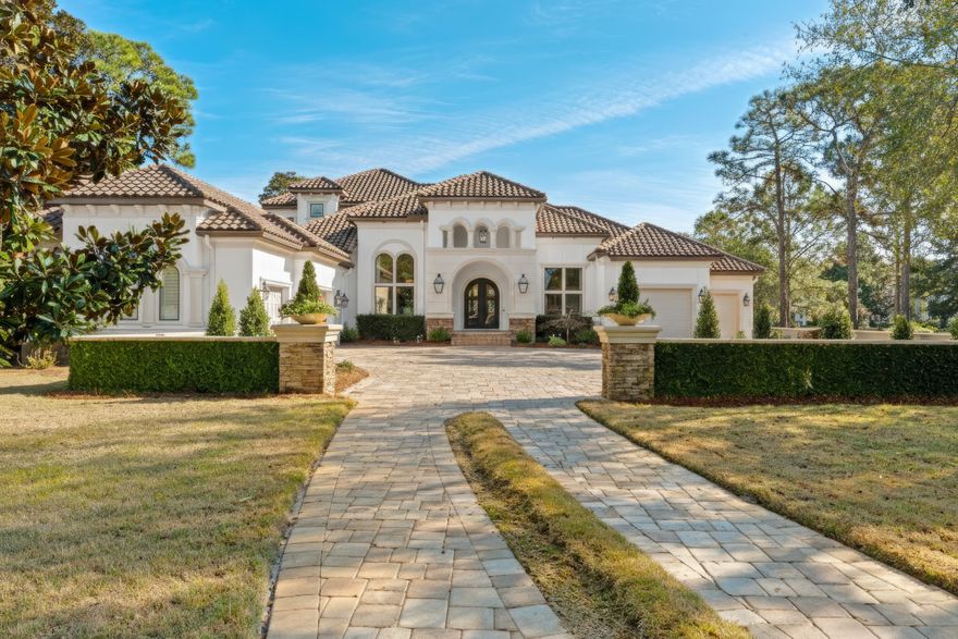 Step into a residence where refined design meets true entertaining luxury in the heart of Burnt Pine. From the moment you arrive, the home's striking curb appeal and beautifully manicured landscaping create an immediate sense of arrival. A spacious three-car garage offers ample room for vehicles, golf carts, and storage, while inside, the home unfolds with thoughtful design and elevated finishes throughout. Designed with both comfort and privacy in mind, every guest bedroom features its own en-suite bathroom--an exceptional detail that makes hosting family and friends effortless. Whether welcoming extended stays, holiday gatherings, or weekend guests, everyone enjoys their own private retreat while still feeling connected to the home's inviting flow. The primary suite is a true sanctuary highlighted by spa-like finishes and heated floors that elevate everyday living.

Entertaining continues seamlessly outdoors with a screened-in living area featuring a summer kitchen and poolideal for year-round enjoyment. This outdoor retreat overlooks the 10th hole of the Burnt Pine Golf Course, offering peaceful views and a sense of privacy rarely found. With a private elevator providing easy access across levels, this home balances luxury with livability at every turn. This home offers multiply ice machines and 2 Wine Refrigerators and 500 bottle plus plus Refrigerated Wine Room. 

Located behind the private gates of Sandestin Golf and Beach Resort, residents enjoy access to championship golf, private beach access, marina amenities, dining, shopping, scenic trails, and the convenience of a true golf-cart lifestyle. This is a home designed for those who value thoughtful design, gracious entertaining, and an elevated coastal lifestyle.