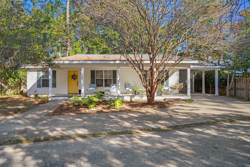 Just a short drive from beach and bay, this cute Florida cottage is ideal for enjoying the Santa Rosa Beach lifestyle. Laid out on one level beneath a new shingle roof, this attractive home has an elegant flow of indoor and outdoor living spaces. The deep covered front porch with its timber deck flooring offers a delightful introduction to this three-bed, two-bath, single-family home. The attached carport provides ample parking in the shade. Recent upgrades include a new shingle roof with a lengthy warranty, a replacement water heater and air-conditioning compressor. Tile flooring adds practicality and durability to the open living space and fully equipped kitchen. Newer granite counters in the kitchen and bathrooms add a touch of luxury along with oil-rubbed bronze faucets. Step outside