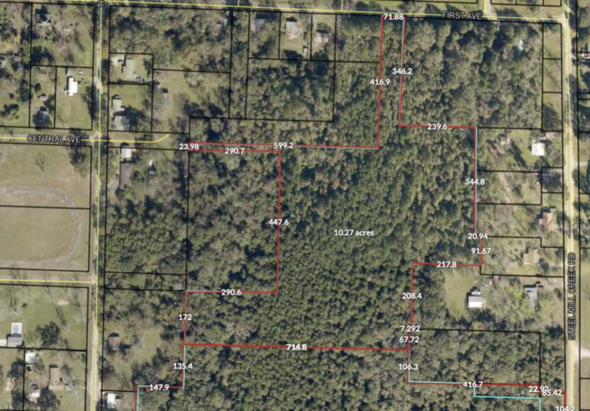 10+/- Acres in the The heart of Laurel Hill. Bring your build plans today! Country living while being just a short drive from local shopping, restaurants, beaches and military bases. This parcel has multiple connections to the road for a possible development or lot split .