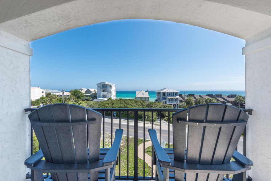 This 6 Bedroom, 6.5 Bath is a must see! The custom woodwork, beautiful tiling, newly finished hardwood floors, and Craftsman-style window & crown moldings throughout are a beautiful addition to this newly remodeled home. This home is just a few steps away from the emerald waters, providing for a fantastic view of the Gulf that can be seen from both the 2nd & 3rd floor balconies. Easy access to the white sanded beaches is allotted via deeded access directly across the street. Enjoy your private, fenced-in courtyard area with a serene pool and spa, and an adjacent cabana/game room, full bath & outdoor shower conveniently located steps away. Main house holds 5 BR/4.5 Bath, and the Carriage House holds 1 BR/2 Bath, a living area, and a kitchenette.