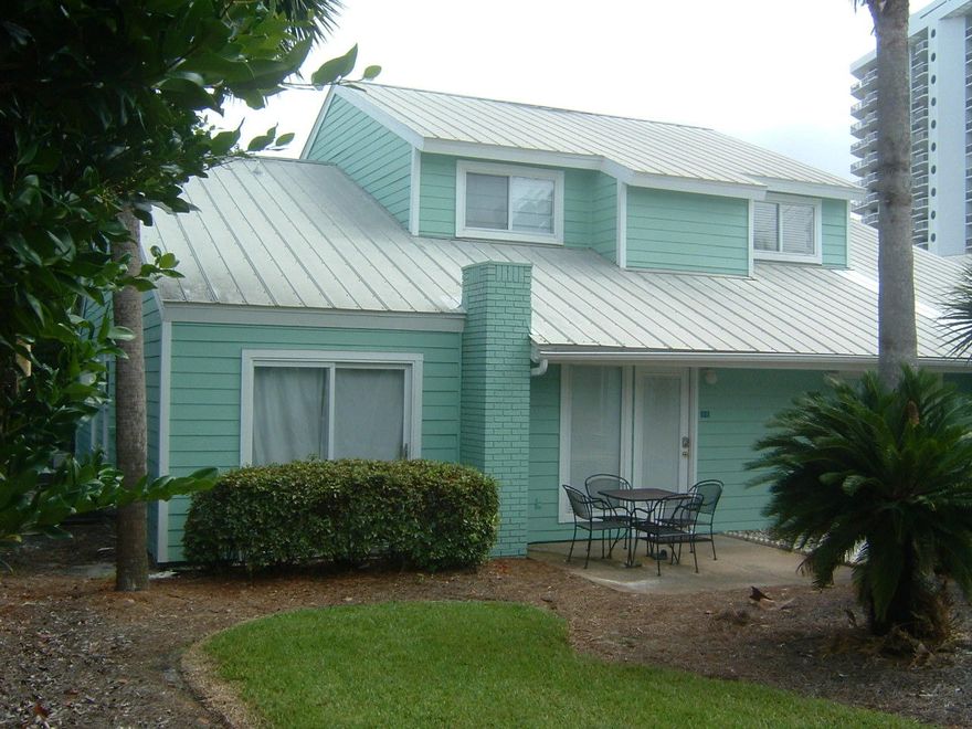 + bedroom w/bunk room/2 baths, enclosed/extended loft area & washer/dryer *** Cute decor, gray & yellow theme ** furnishings included except master special order mattress/box springs * Master Bdrm.laminate wood flooring, downstairs all tile *heated pool** HOA owns 100ft. beach frontage with gazebo * Original units just 1Bath & no washer/dryer * Is TOWNHOME HOA, not condo ** Maint.Fee inc. wind, fire, flood insurance on exterior bldgs, garbage/water/sewer/pest control** Sold AS IS * Units vary sq.ft. as to IF any of attic made into 2nd bath, if used outside stg.room as part of bunkroom * some attics have more room to expand than some other units * Unit is personal use by owner *