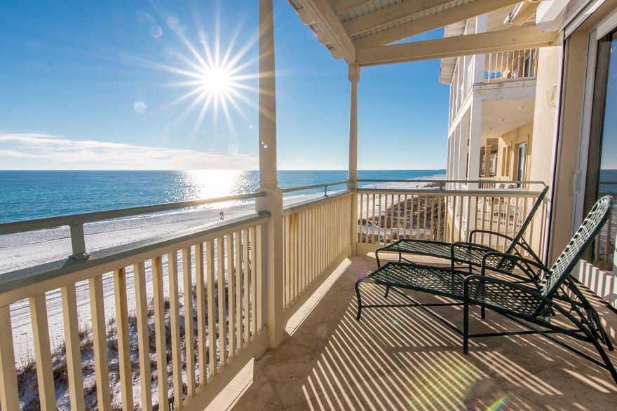 Incredible value offered in this 4 Bd/5Ba Gulf Front home which offers quality construction throughout. Owner has recently replaced/installed the metal roof, air conditioners, remote control storm shutters & trex decking on beach walkway. Designed with premium standards the interior features 10' ceilings, oak flooring, custom wood trim, satin nickel interior door locks, custom wood cabinetry, granite counter tops in kitchen. There are two Master Suites which open to the large Gulf Front porch and both Master Baths have Jacuzzi Tubs, separate showers, natural marble vanity tops and ceramic tile showers. The exterior offers construction of masonry block on a 21'' slab with rebar and foundation on 42' pilings. The quality continues with Pella Windows/Doors and private dunewalk over. There