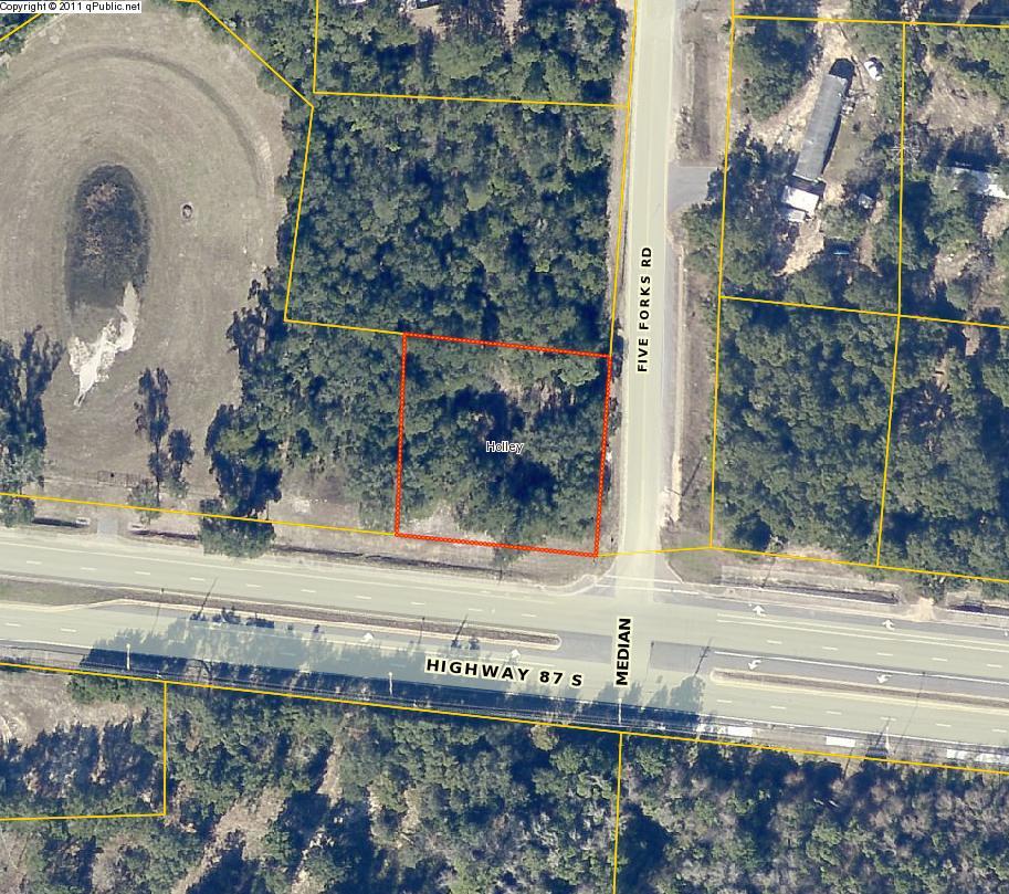 Great Location! Commercial Lot on the NE corner of Highway 87S and Five Forks Road. Zoned HCD.