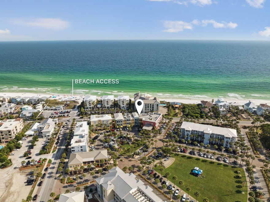 Wake up to Gulf breezes and the sound of waves in this beautiful corner unit condo, tucked into the heart of Gulf Placea"one of 30A's most loved beachside communities located on the west end. This 1 bedroom 1 bath unit is 723 sqft. with a spacious wraparound balcony, where you'll have plenty of room to relax, sip coffee, and soak in those stunning emerald water views. Inside you'll find hardwood floors and natural lighting though out. This vibrant and stylish condo isn't just a place to stay, it's a place to live well. You're just steps from some of the best places to eat and enjoy great entertainment. You're even close to Renaissance, the new cozy French bistro where wine-filled evenings and candlelit dinners feel like second nature. Right outside your door, explore local boutique shops, art galleries, caf??s, make use of the pool, and quick beach access points. Everything is designed to make life here feel like an effortless vacation. 

Whether you're looking for an investment property, a second home, or your very own slice of the 30A lifestyle, this condo is being sold fully furnished and delivers with unbeatable location and charm.

Buyer to verify all dimensions.

