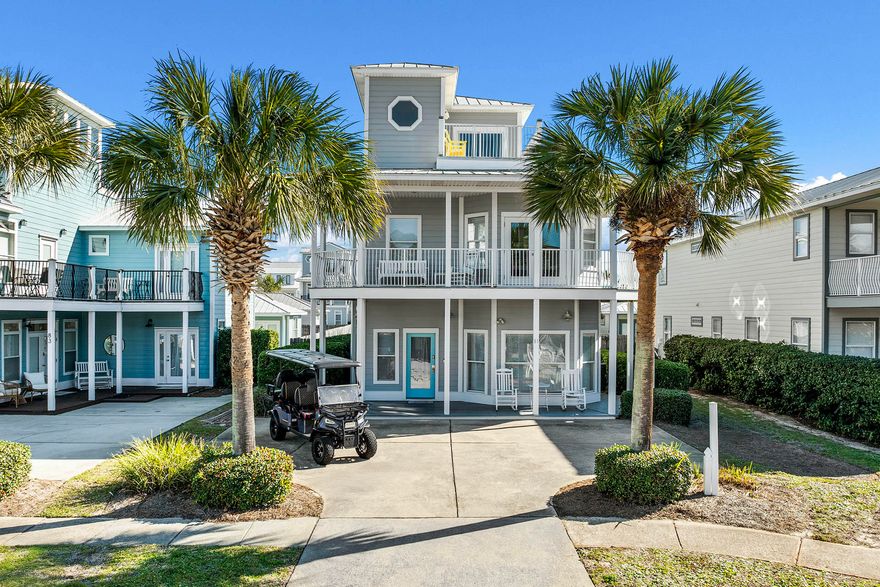 Welcome to 'Coastal Fantasea,' a stunning three-story beach home in the heart of Crystal Beach designed for exceptional living and strong short-term rental performance--with NO HOA dues.This beautifully appointed property features 5 bedrooms across the main house and private guest house, offering an ideal layout for maximizing occupancy and income potential. The flexible and spacious floor plan is a proven formula for a successful vacation rental, comfortably accommodating large groups.The main home showcases a bright, open-concept living, dining, and kitchen area--perfect for entertaining. The kitchen is well-equipped with stainless steel appliances, custom cabinetry, and granite countertops, while the living area offers abundant natural light and comfortable gathering space. Addition Additional features on the main level include a half bath and laundry room.
The second floor hosts the primary suite with private bath and balcony access, along with two additional guest rooms, each with ensuite baths--providing privacy and convenience for guests. The third floor adds even more versatility with an additional sleeping area and access to a rooftop sundeck.
Outdoor living is a standout feature with a private lagoon-style pool, surrounded by lush tropical landscaping, a spacious patio, and grilling area--creating the perfect setting for relaxation and entertaining. Multiple balconies and an observation deck offer additional outdoor enjoyment and coastal breezes.
The guest house provides added value with its own living area, kitchenette, bedroom, and full bath, making it ideal for extended family, guests, or additional rental income.
Located in the highly desirable Crystal Beach community, this home is just a short walk or golf cart ride to the beach, dining, shopping, and entertainment at Destin Commons and nearby attractions.
Sold fully furnished and rental-ready, with no HOA dues, this property offers an exceptional opportunity as a primary residence, second home, or high-performing investment property.