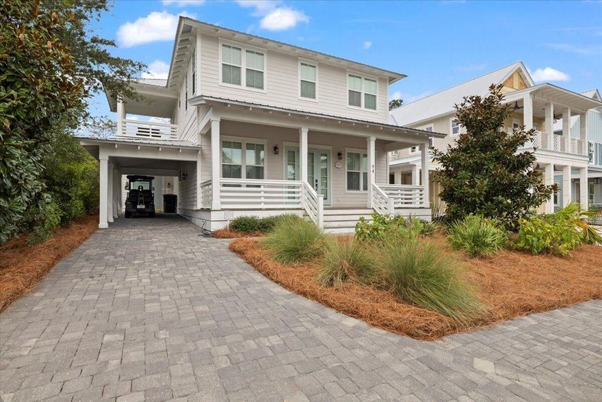 Charming Beach Home in a Thriving Coastal Community.Welcome to your dream coastal retreat! This stunning 4 bedroom, 4 bathroom beach home is nestled in the heart of Lakeside at Blue Mountain Community, offering the perfect blend of luxury, comfort, and community living.As you step inside, you'll be greeted by an open-concept living area that seamlessly connects to a gourmet kitchen with modern appliances and quartz countertops, making it ideal for entertaining guests or enjoying quiet family dinners. The spacious living room features lots of windows that flood the space with natural light and shiplap walls throughout. There is also a convenient storage room in the carport. The beautiful wood floors, custom tile and gracious porches make this home stand out. The master suite is a true sanctuary, boasting a private balcony where you can sip your morning coffee. The en-suite bathroom is equipped with a spa-like soaking tub, double vanity and a walk-in shower. Each additional bedroom offers ample space, ensuring comfort and relaxation for family and guests alike.

Located within a vibrant community, you'll have access to the community pool, lakefront dock and the convenience of shopping and dining. The 30A bike path is right out your back door.

This home is not just a place to live-it's a lifestyle. Don't miss the opportunity to make this home your paradise!