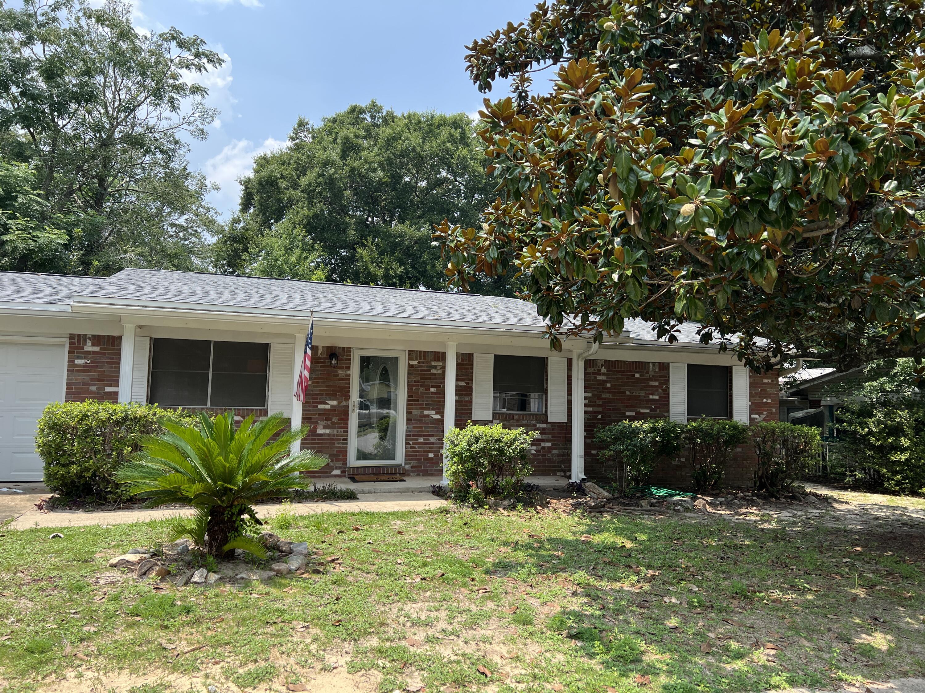 What a cute all brick home located in the heart of Niceville. One owner home since 1972, you don't find that very often. Just completed was a new HWH, New Roof, and all new electrical wiring. HVAC was replaced in 2017. Situated on a large lot with mature trees surrounded it. Out back is a great storage shed for all your extra storage items. This is a home you don't want to miss.