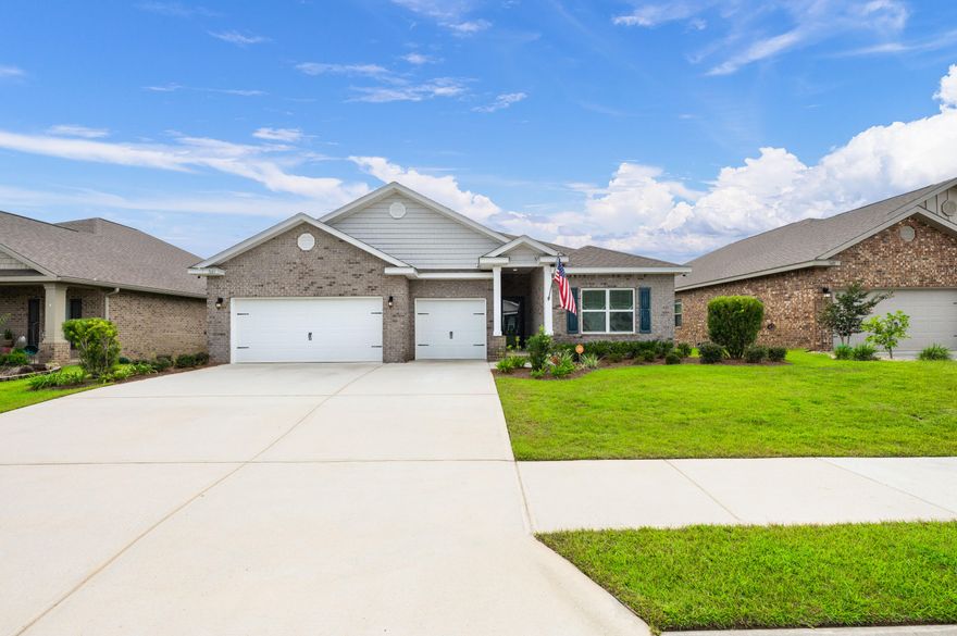 *UNDER CONTRACT. SELLER STILL ACCEPTING SHOWINGS AND BACK UP OFFERS* Nestled in the gated community of Antietam, this 2800 square foot home offers a true In-Law Suite with its own separate living space (18'x12'), walk-in closet and full bathroom. You'll enjoy the spacious open floor plan with high ceilings, two separate dining areas and recessed lighting throughout. The kitchen comes equipped with ample cabinet storage, granite countertops, pantry, breakfast bar, 5 burner gas stove and top-of-the-line fridge. The primary suite offers space for an additional seating area and the handicap accessible bathroom has a walk-in seamless shower with dual shower heads, garden tub, walk-in closet, water and linen closet. The 2 addition coverings, Generac whole house generator, Rain Bird sprinkler system, Vivant home security system, keyless entry, smart Honeywell thermostat, glass storm door on front door, ceiling fans added to all bedrooms, all closets upgraded to wood shelving and additional shelving added, overhead heavy duty shelves in the garage (able to support 100's of pounds), peg board added in garage, and tankless water heater. Dual flush eco-friendly toilet added in power room as well as upgraded kitchen faucet and backsplash. The 3rd door on the fridge offers the option to be additional fridge OR freezer space with ice and water dispenser. Antietam offers a community pool, lighted sidewalks and abuts a nature sanctuary offering nature trails in the community. Located just 3 miles to Navy Federal, and 2 miles to Publix and Beulah Elementary. See our full video your on the MLS or YouTube.