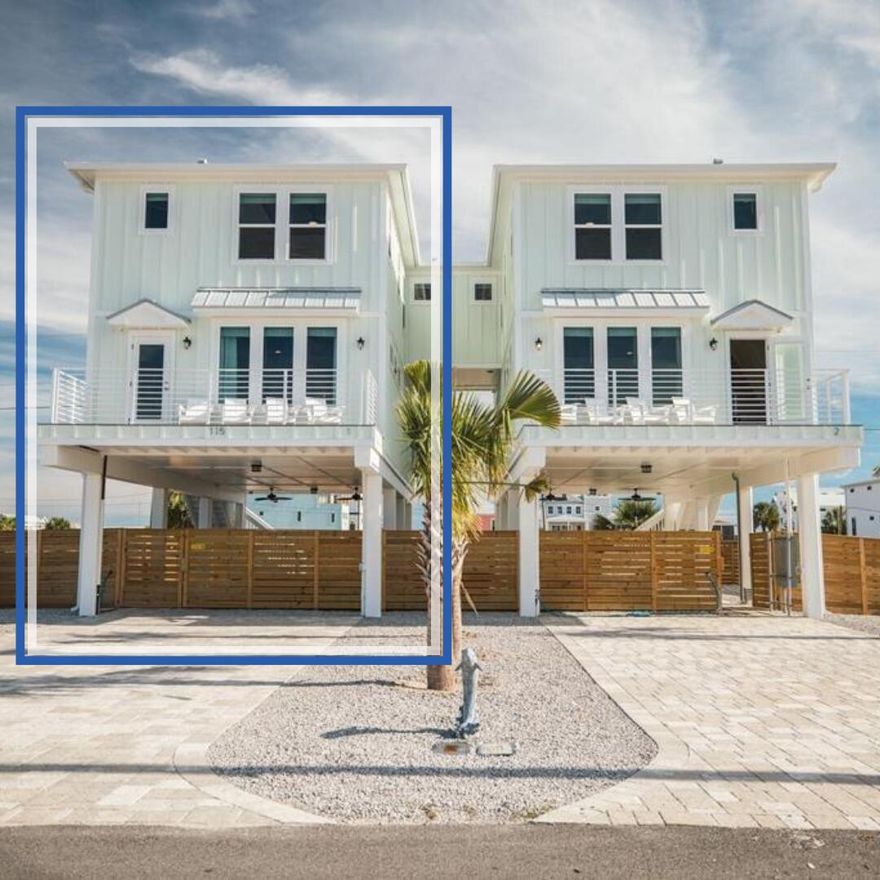 Welcome to the Cottages of Mexico Beach -- a laidback coastal retreat just 100 steps from the sugar-white sands. This stunning 2023-built property was originally offered as both sides of the duplex, but is now available as an individual unit -- giving buyers the opportunity to own one beautifully designed side in this prime beachside location.This spacious unit features 4 bedrooms and 3.5 baths, is fully furnished, and thoughtfully designed with modern coastal finishes throughout. The open-concept layout creates an inviting space for entertaining, while the well-equipped kitchen and stylish decor make it completely turnkey. Currently operating as a successful short-term rental with strong Airbnb history, this property offers excellent income potential or the perfect personal beach getaway. Located just minutes from the local marina and everything Mexico Beach has to offer, this is a rare opportunity to secure a newer construction property steps from the Gulf  without having to purchase the entire duplex.

Whether you're expanding your rental portfolio or looking for your own coastal retreat, this one checks the boxes.