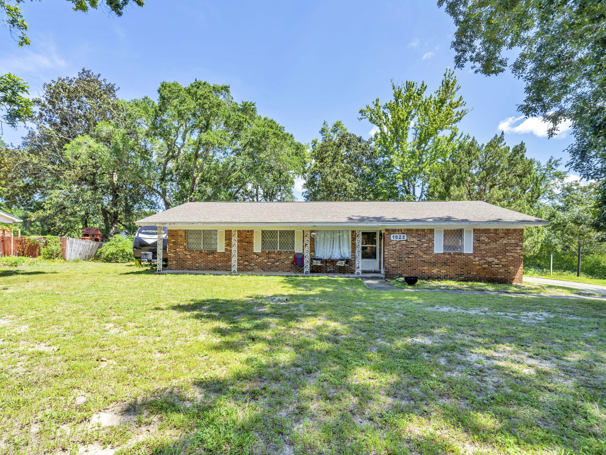 Don't miss this rare opportunity to own a 4BR brick home in the heart of Niceville.Assumable VA Loan at 2.6% Interest with $324,648 Payout!Major upgrades already completed: Two interior walls removed for open-concept kitchen/living area Basement plumbing for full bath, kitchenette, and laundry Gas tankless water heater New HVAC and thermostat Upgraded ceiling light fixtures Laundry room cabinetry Remodeled primary closet Roof replaced in 2019 Camper/RV hookups No HOAHome needs cosmetic and finish work--ideal for sweat equity or a personal touch. Close to Eglin AFB, parks, top schools, and everyday conveniences