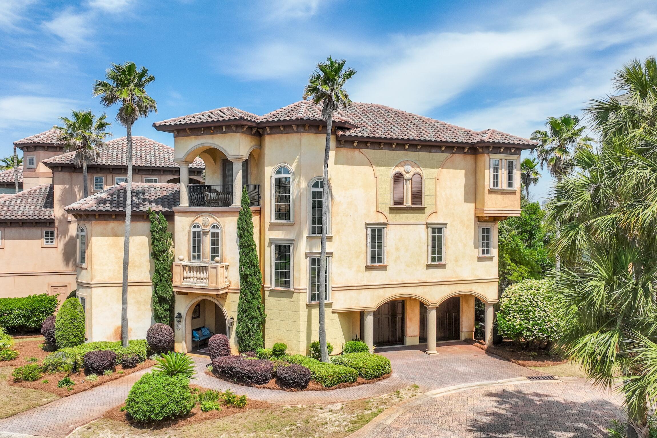 Welcome to your Tuscan-inspired retreat in the prime area of Miramar Beach! This stunning 4-bedroom, 4.5-bathroom home offers a spacious 3180 square feet of living space on a large lot.Discover a luxurious interior and a private outdoor space perfect for entertaining or simply enjoying the Florida sunshine. The home boasts a well-equipped kitchen, complete with a washer/dryer unit for your convenience.The property features quick access to the Gulf and a refreshing pool, making it an oasis for relaxation and entertainment. With quick gulf and pool access, every day feels like a vacation.In addition to the 2 car garage, this home offers the convenience of quick access to Grand Boulevard shopping and dining, as well as a charming local restaurant just across the street.